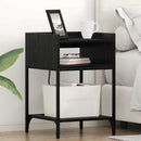 Natskab med hylde 2 pcs Sort eg 40 x 40 x 61 cm Konstrueret træ