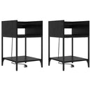 Natskab med hylde 2 pcs Sort eg 40 x 40 x 61 cm Konstrueret træ