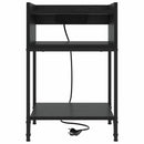 Natskab med hylde 2 pcs Sort eg 40 x 40 x 61 cm Konstrueret træ