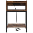 Natskab 2 pcs Røget eg 40 x 40 x 61 cm Konstrueret træ