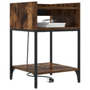 Natskab 2 pcs Røget eg 40 x 40 x 61 cm Konstrueret træ