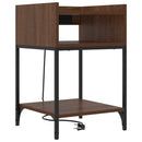 Natskab med hylde 2 pcs Brun eg 40 x 40 x 61 cm Konstrueret træ