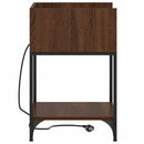 Natskab med hylde 2 pcs Brun eg 40 x 40 x 61 cm Konstrueret træ