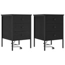 Natskab 2 pcs Sort eg 42 x 41 x 61 cm Konstrueret træ