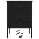 Natskab 2 pcs Sort eg 42 x 41 x 61 cm Konstrueret træ