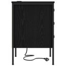 Natskab 2 pcs Sort eg 42 x 41 x 61 cm Konstrueret træ