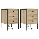 Natskab 2 pcs Sonoma eg 42 x 41 x 61 cm Konstrueret træ