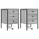 Natskab 2 pcs Grå Sonoma 42 x 41 x 61 cm Konstrueret træ