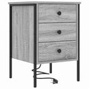 Natskab 2 pcs Grå Sonoma 42 x 41 x 61 cm Konstrueret træ