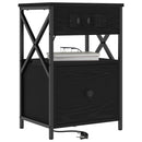 Natskab 2 pcs Sort eg 40 x 31 x 60 cm Konstrueret træ