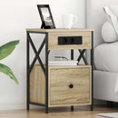 Natskab med skuffe Sonoma eg 40 x 31 x 60 cm Konstrueret træ