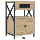 Natskab 2 pcs Sonoma eg 40 x 31 x 60 cm Konstrueret træ
