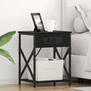 Natskab 2 pcs Sort eg 41 x 31 x 51 cm Konstrueret træ