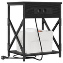 Natskab 2 pcs Sort eg 41 x 31 x 51 cm Konstrueret træ