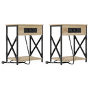 Natskab 2 pcs Sonoma eg 41 x 31 x 51 cm Konstrueret træ