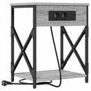 Natskab 2 pcs Grå Sonoma 41 x 31 x 51 cm Konstrueret træ