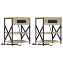Natskab 2 pcs Sonoma eg 41 x 31 x 51 cm Konstrueret træ