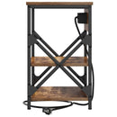 Natskab 2 pcs Røget eg 41 x 31 x 51 cm Konstrueret træ