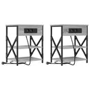 Natskab 2 pcs Grå Sonoma 41 x 31 x 51 cm Konstrueret træ