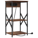 Natskab med hylde 2 pcs Brun eg 41 x 31 x 76 cm Konstrueret træ