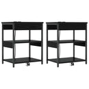 Natskab 2 pcs Sort eg 41 x 31 x 51 cm Konstrueret træ