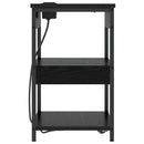 Natskab 2 pcs Sort eg 41 x 31 x 51 cm Konstrueret træ