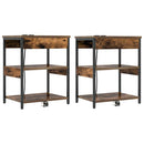 Natskab 2 pcs Røget eg 41 x 31 x 51 cm Konstrueret træ