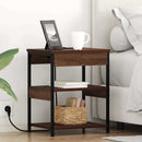 Natskab 2 pcs Brun eg 41 x 31 x 51 cm Konstrueret træ