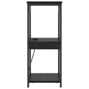 Natskab med hylde Sort eg 41 x 31 x 76 cm Konstrueret træ