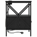 Natskab 2 pcs Sort eg 41,5 x 40,5 x 55 cm Konstrueret træ