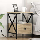 Natskab 2 pcs Sonoma eg 41,5 x 40,5 x 55 cm Konstrueret træ