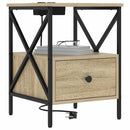 Natskab 2 pcs Sonoma eg 41,5 x 40,5 x 55 cm Konstrueret træ