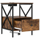 Natskab 2 pcs Røget eg 41,5 x 40,5 x 55 cm Konstrueret træ