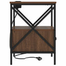 Natskab 2 pcs Brun eg 41,5 x 40,5 x 55 cm Konstrueret træ