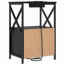 Natskab 2 pcs Sort eg 40 x 31 x 60 cm Konstrueret træ