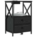 Natskab 2 pcs Sort eg 40 x 31 x 60 cm Konstrueret træ