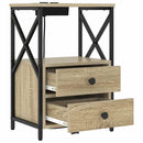 Natskab 2 pcs Sonoma eg 40 x 31 x 60 cm Konstrueret træ
