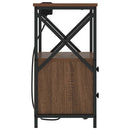 Natskab 2 pcs Brun eg 40 x 31 x 60 cm Konstrueret træ