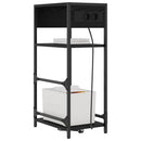 Natskab Sort eg 40 x 27 x 76 cm Konstrueret træ
