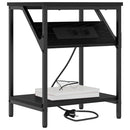 Natskab 2 pcs Sort eg 38 x 30 x 48 cm Konstrueret træ