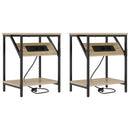 Natskab 2 pcs Sonoma eg 38 x 30 x 48 cm Konstrueret træ