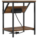 Natskab 2 pcs Røget eg 38 x 30 x 48 cm Konstrueret træ