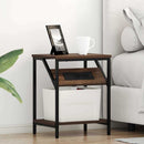 Natskab 2 pcs Brun eg 38 x 30 x 48 cm Konstrueret træ