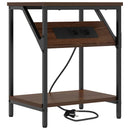Natskab 2 pcs Brun eg 38 x 30 x 48 cm Konstrueret træ