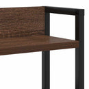 Opbevaringshovedgavl med opbevaring Brun eg Konstrueret træ