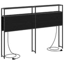 Opbevaringshovedgavl med opbevaring Sort eg Konstrueret træ