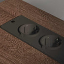 Skab med Opladningsstation med hjul Brun eg 61 x 46 x 67 cm