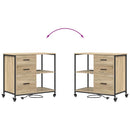 Skab med Opladningsstation med hjul Sonoma eg 76 x 41 x 72 cm