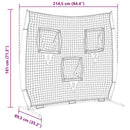 Baseball øvelsesnet Sort 214,5 x 89,5 x 181 cm Polyester