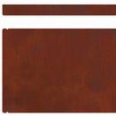 Plænekant 450 x 15 cm Cortenstål Rusten